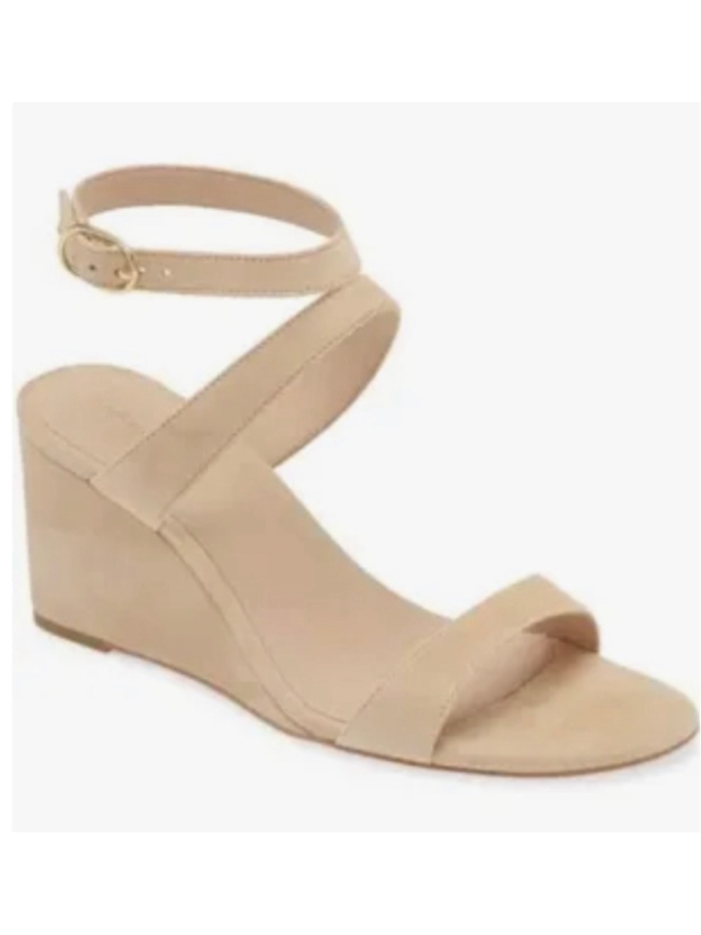 Stuart Weitzman Wedge Sandals Size 8.5 Beige - Picture 2 of 6